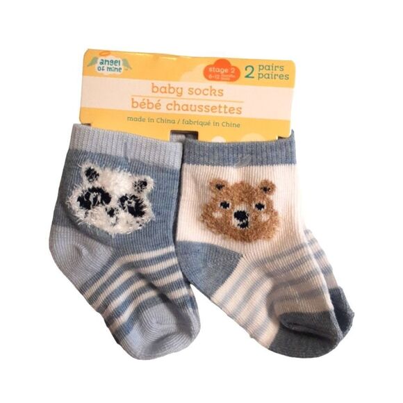 ANGEL OF MINE‎ Socks Four Pair For Baby Boys Size 6 to 12 Months - Picture 2 of 13